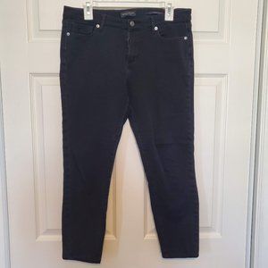 Banana Republic Mid-Rise Skinny Black Fade Resistant Ankle Jeans - Size 30